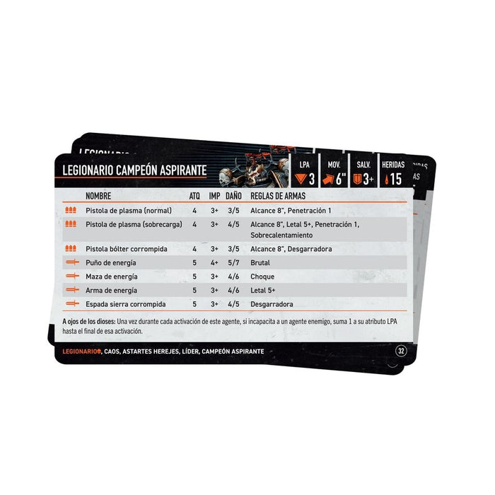 Legionarios: Tarjetas de Datos 2024 - WH40k: Kill Team