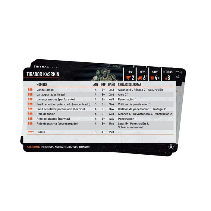 Karskin: Tarjetas de Datos 2024 - WH40k: Kill Team