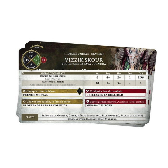 Skaven Tarjetas de Unidad 2024 (Español) - WH Age of Sigmar