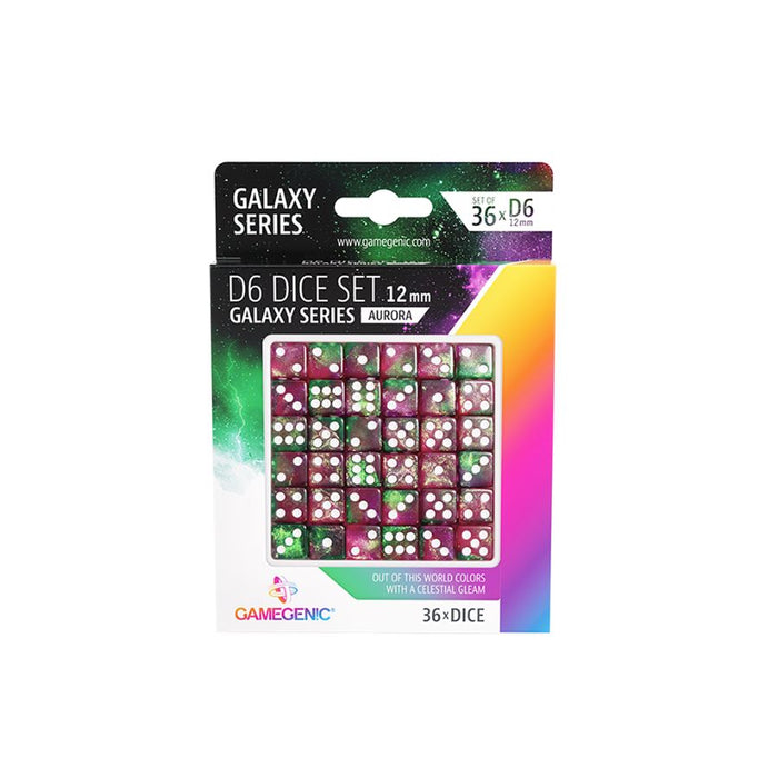 Galaxy Series, Aurora : D6 Dice Set 12mm (36 pcs) - GameGenic: Dados