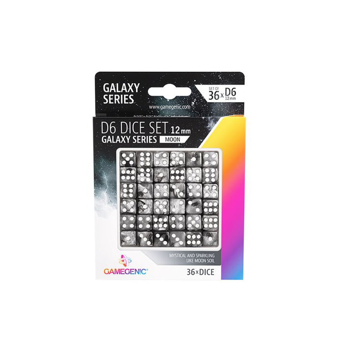 Galaxy Series, Moon : D6 Dice Set 12mm (36 pcs) - GameGenic: Dados