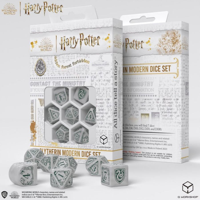 Slytherin White - Harry Potter Modern Dice Set