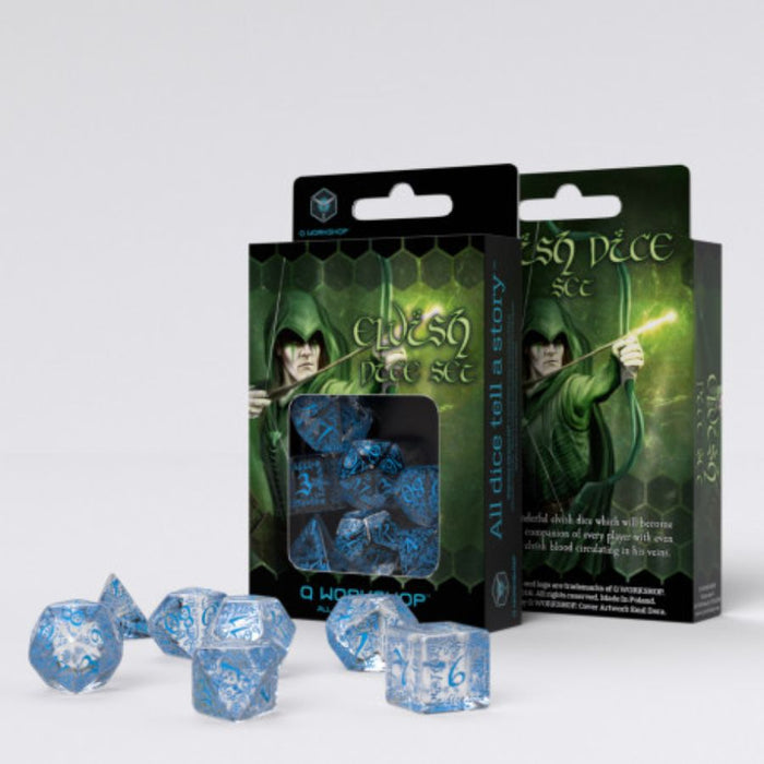 Transparent Blue - Elvish Dice Set