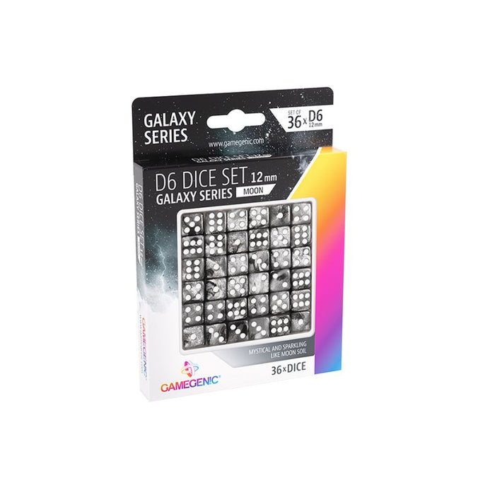 Galaxy Series, Moon : D6 Dice Set 12mm (36 pcs) - GameGenic: Dados