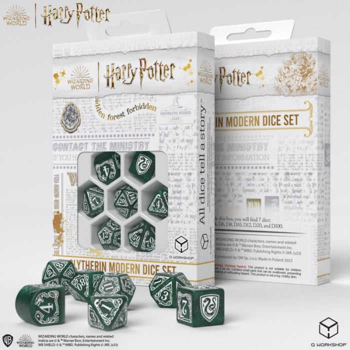 Slytherin Green - Harry Potter Modern Dice Set