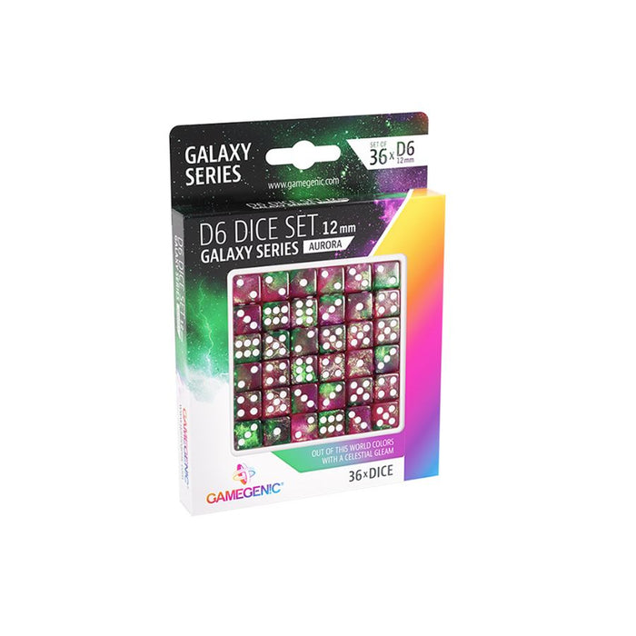 Galaxy Series, Aurora : D6 Dice Set 12mm (36 pcs) - GameGenic: Dados