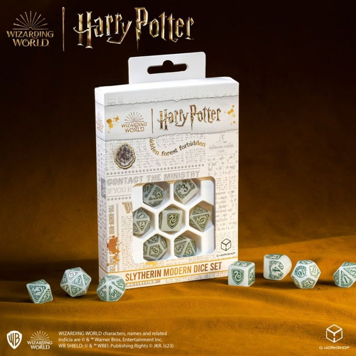 Slytherin White - Harry Potter Modern Dice Set