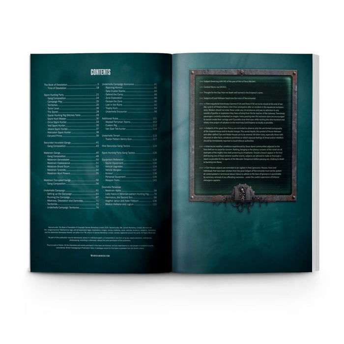 The Book of Desolation (Inglés) - Necromunda: Campaign Book