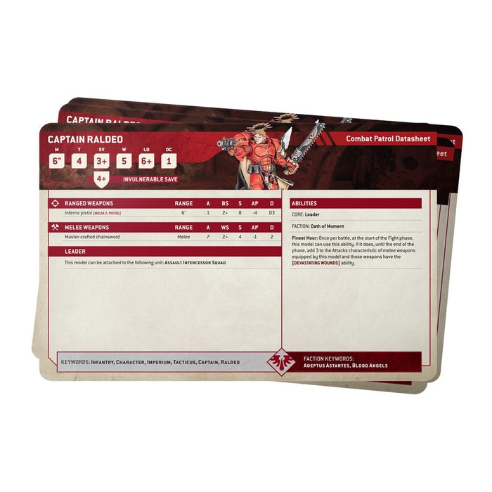 Blood Angels Datacards 2024 (Inglés) - WH40K: Space Marines