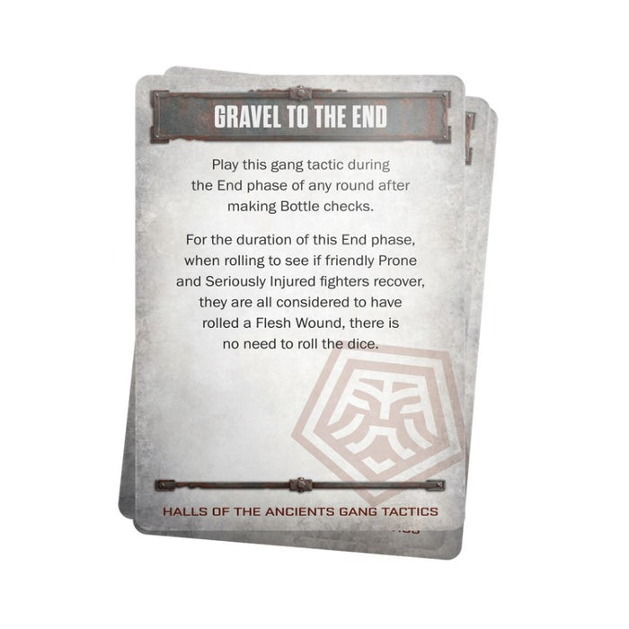 Halls of the Ancients Gang Tactics Cards (Inglés) - Necromunda