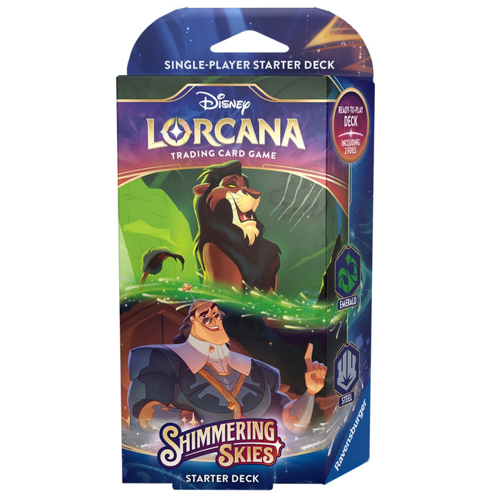 Disney Lorcana: Shimmering Skies: Emerald & Steel Deck (Inglés)