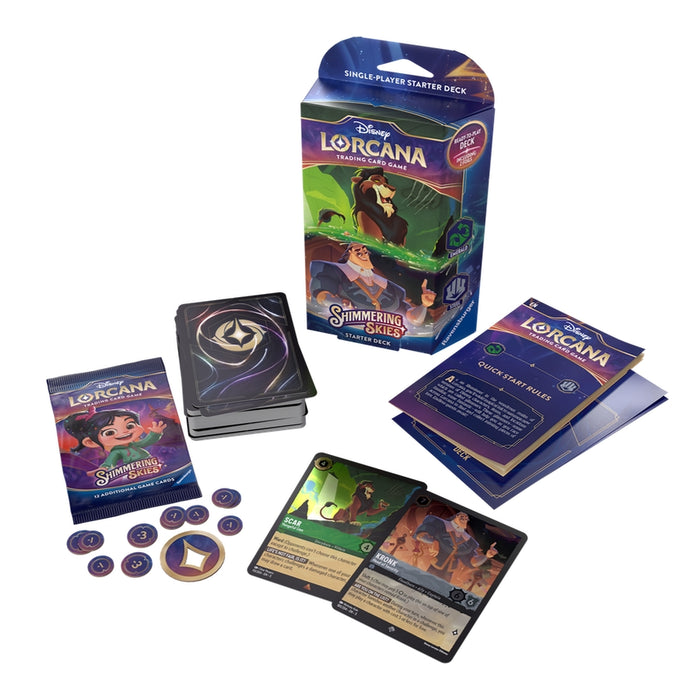 Disney Lorcana: Shimmering Skies: Emerald & Steel Deck (Inglés)