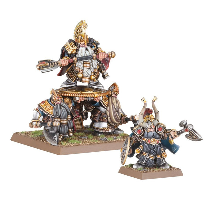 Dwarf Lords with Shieldbearers - WH The Old World: Dwarfen Mountain Holds