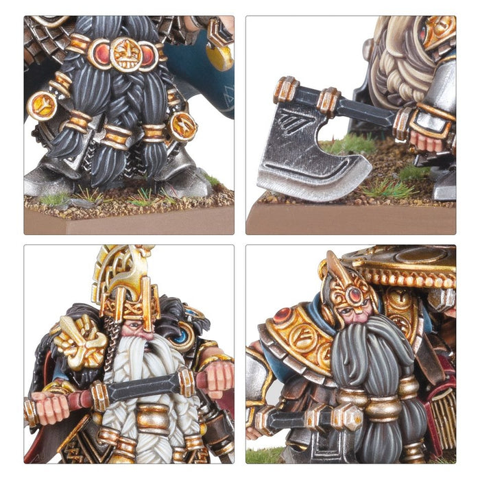 Dwarf Lords with Shieldbearers - WH The Old World: Dwarfen Mountain Holds