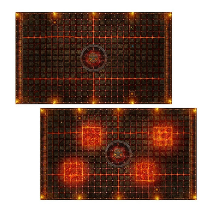 Chaos Dwarf Pitch, Double Sided Pitch and Dugouts - Blood Bowl: Accessories