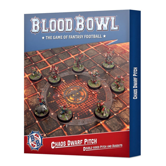 Chaos Dwarf Pitch, Double Sided Pitch and Dugouts - Blood Bowl: Accessories