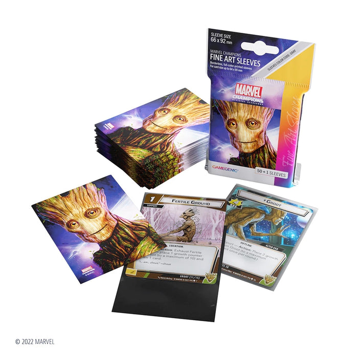 Marvel Champions Fine Art Sleeves: Groot - GameGenic: Fundas Protectoras