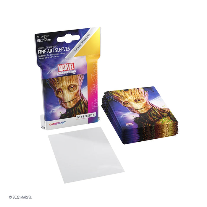 Marvel Champions Fine Art Sleeves: Groot - GameGenic: Fundas Protectoras