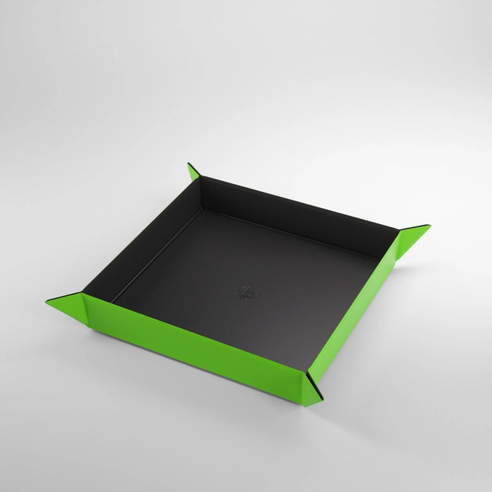 Magnetic Dice Tray Square Black/Green - GameGenic: Accesorios de Juego