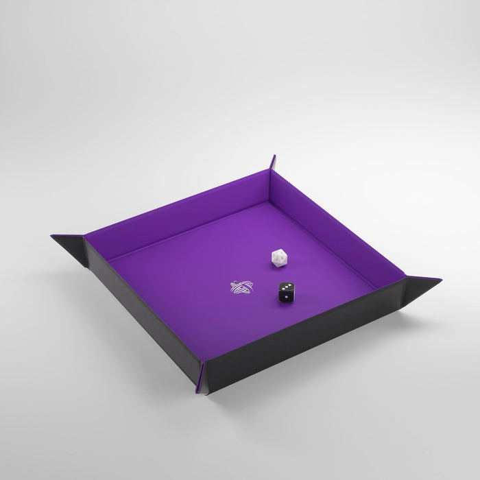 Magnetic Dice Tray Square Black/Purple - GameGenic: Accesorios de Juego