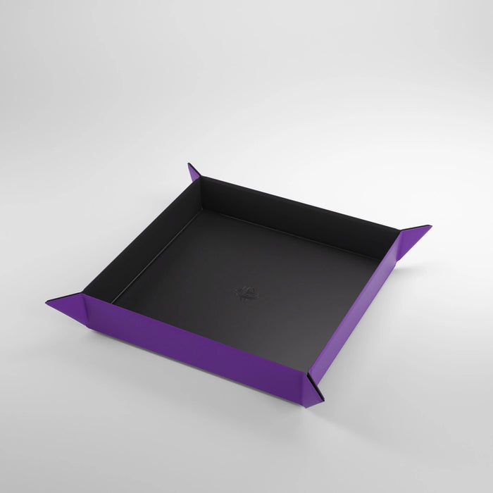 Magnetic Dice Tray Square Black/Purple - GameGenic: Accesorios de Juego