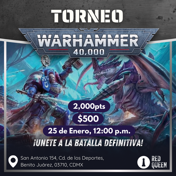 Entrada a Torneo Competitivo de WH40k 25/01/25